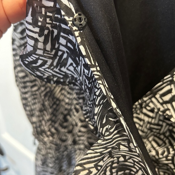 AB Studio Black & White Abstract Dress Large - Picture 4 of 12